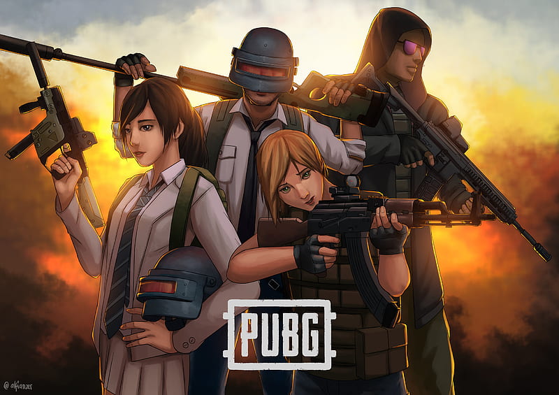 Pubg Squad Art, pubg, playerunknowns-battlegrounds, 2018-games, games, HD wallpaper