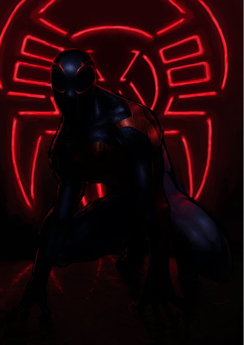 Spiderman 2099, 2099, dark, HD phone wallpaper