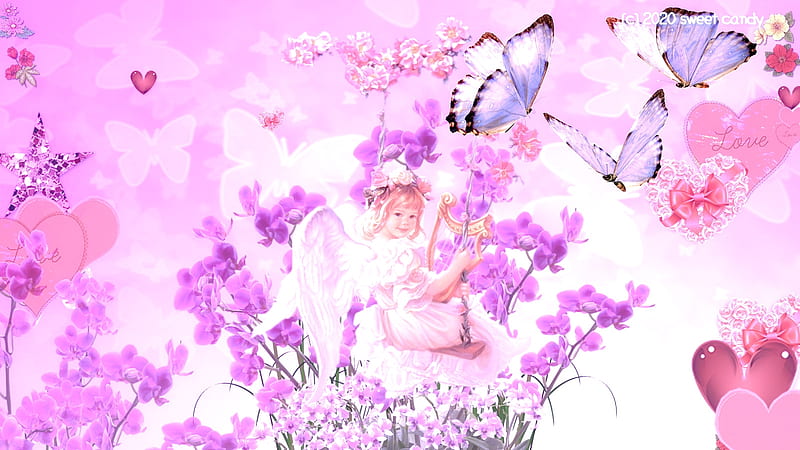 Angel pink11, pink, angel, color rosa, angeles, adorable, vintage, HD  wallpaper | Peakpx