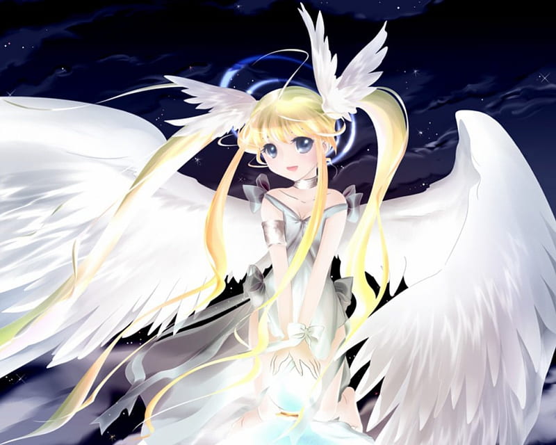 Angel, dress, blond, divine, bonito, wing, sublime, elegant, sweet ...