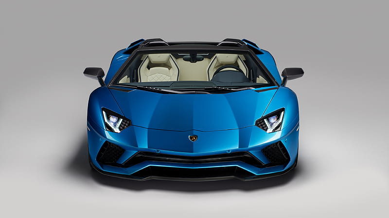 2018 Lamborghini Aventador S Roadster, 2017 Frankfurt Motor Show, Convertible, V12, car, HD wallpaper