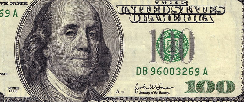 One Hundred Dollar (), USA, Note, Benjamin Franklin, One Hundred Dollar, Currency, US, HD wallpaper