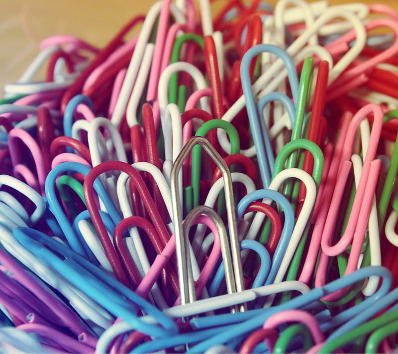 Be Different, colors, mandatory, paperclip, graphy, HD wallpaper