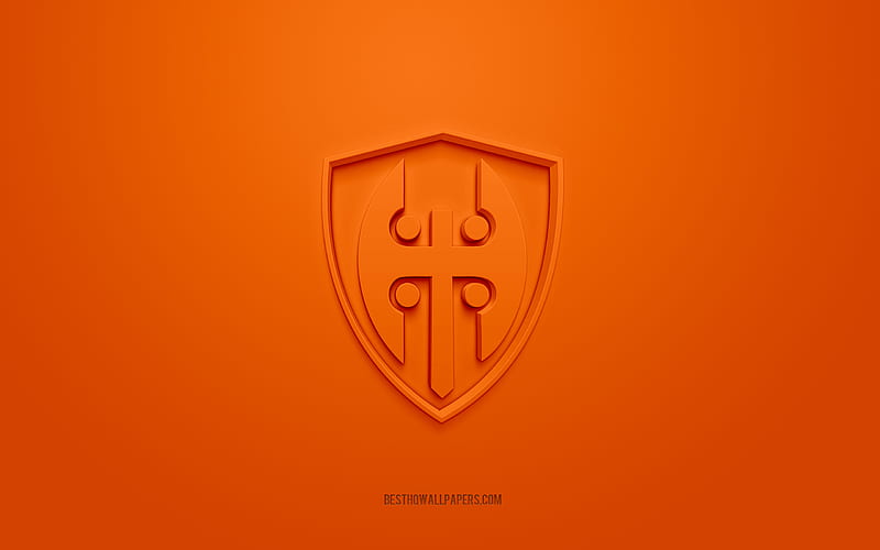 Tappara, Finnish ice hockey club, creative 3D logo, orange background, 3d emblem, Liiga, Tampere, Finland, 3d art, ice hockey, Tappara3d logo, HD wallpaper