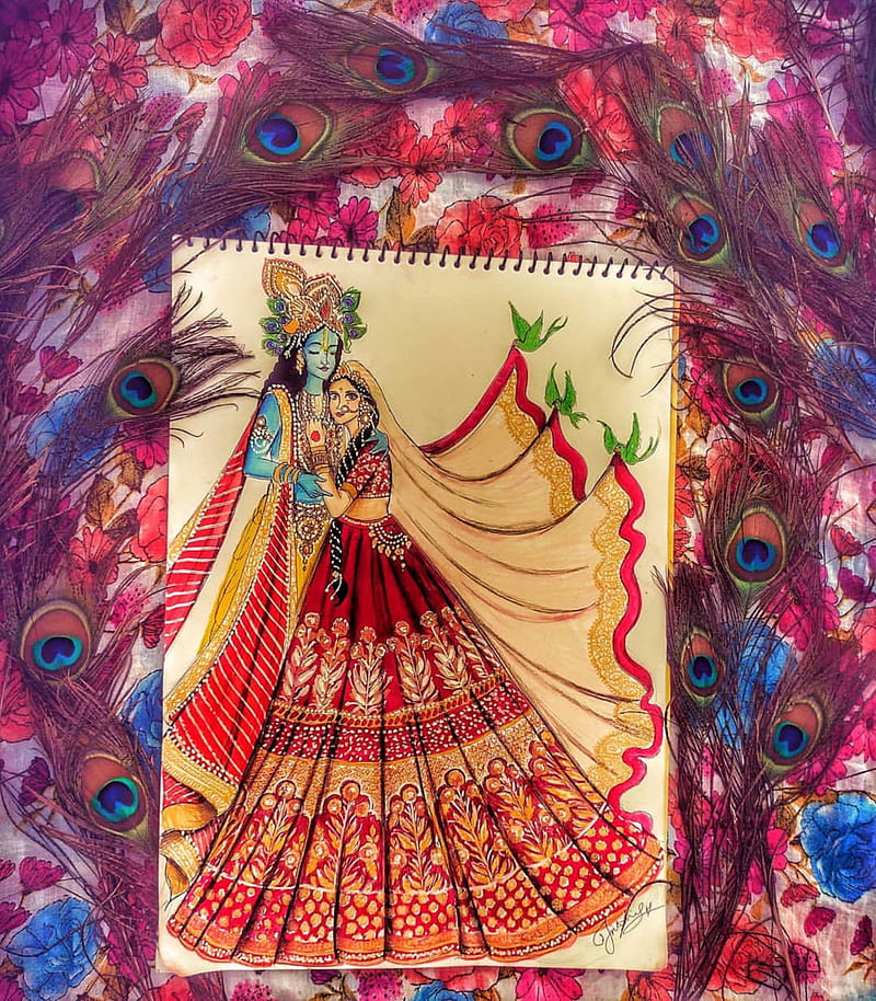 Lord Baby Krishna With mother Yashoda Drawing by Devika Ramachandran   Pixels