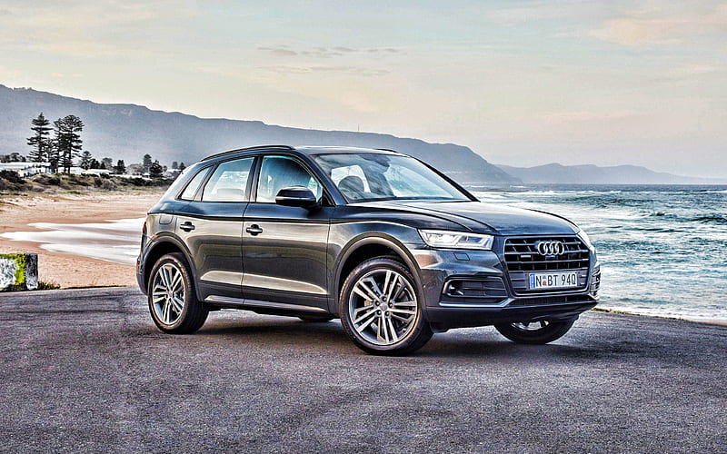 Audi Q5 sea, 2019 cars, crossovers, gray Q5, 2019 Audi Q5, german cars, Audi, HD wallpaper