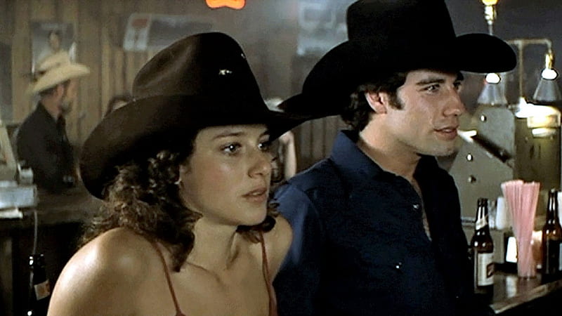 Urban Cowgirl, John Travolta, female, male, westerns, fun, cowgirls, famous, movies, Debra Winger, actors, style, cowboys, HD wallpaper