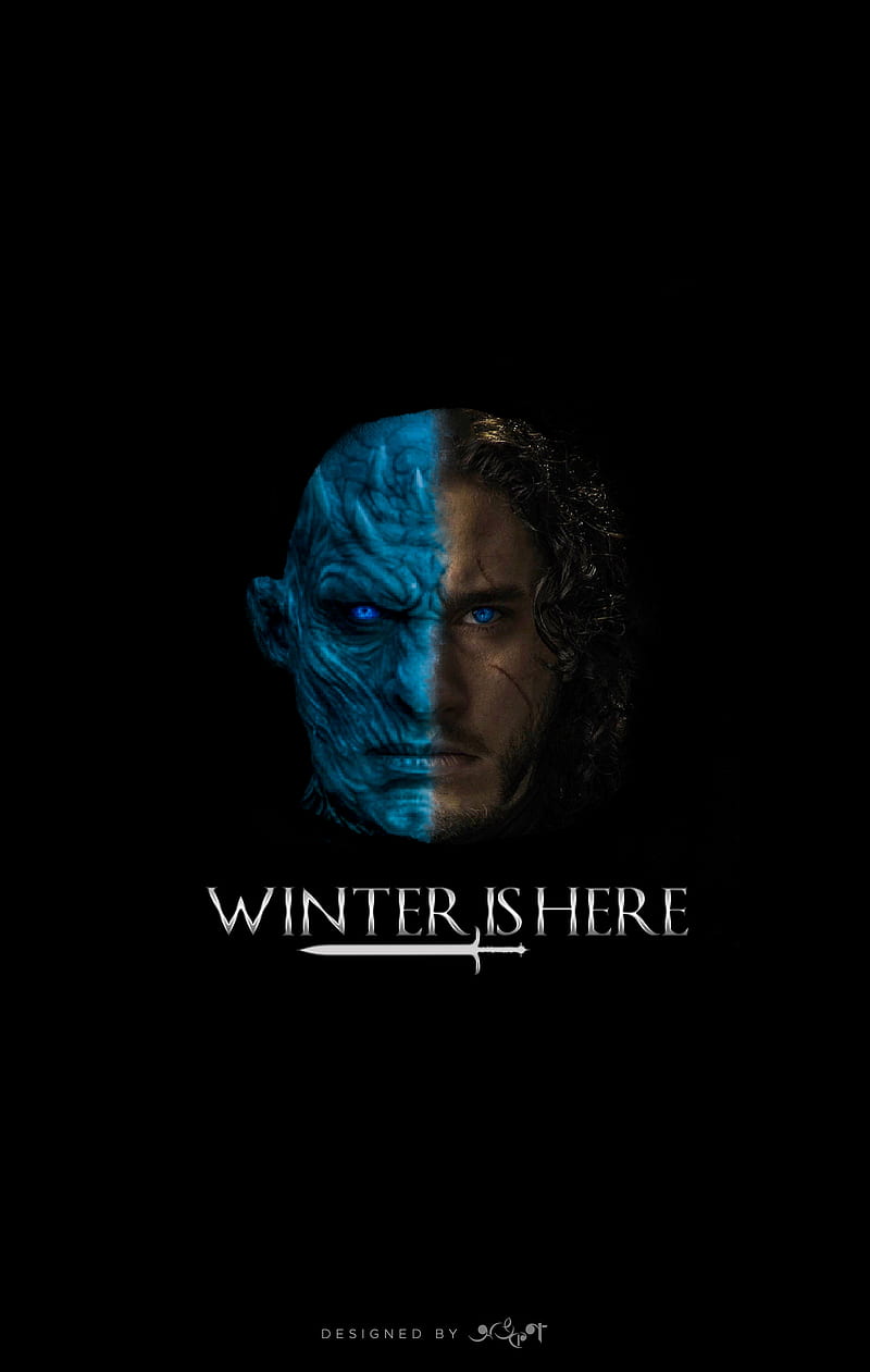 Winter is Here, game of thrones, jhon snow, last season, night king, winter is coming, HD phone wallpaper