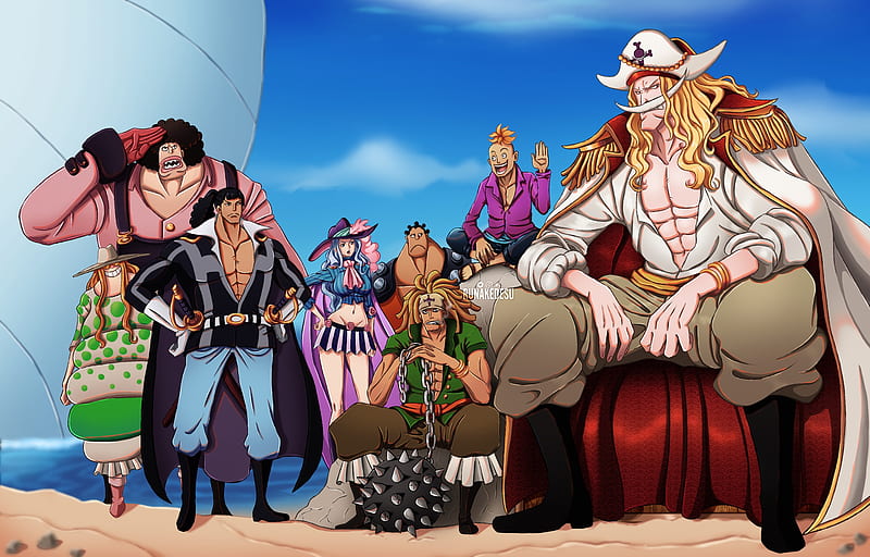 One Piece, Andre (One Piece), Edward Newgate, Jozu (One Piece), Marco (One Piece), Rakuyo (One Piece), Vista (One Piece), Whitey Bay, HD wallpaper