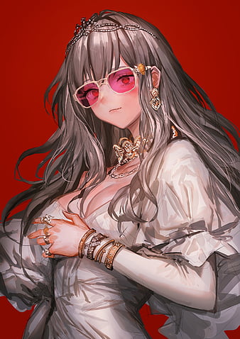 Wallpaper : anime girls, original characters, solo, artwork, digital art, fan  art, red eyes, white hair, long hair 2067x2924 - Lthero - 2158459 - HD  Wallpapers - WallHere