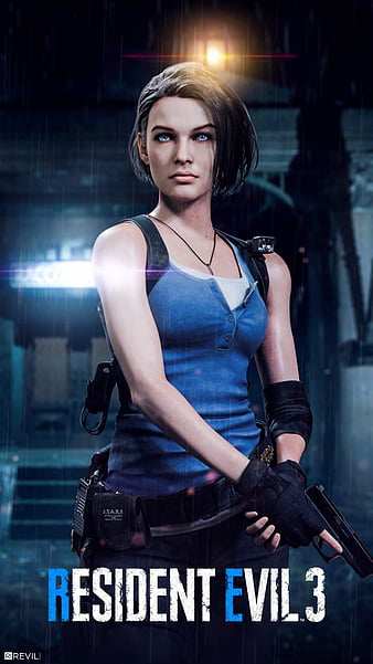 Jill Valentine Resident Evil 3 Remake A6 Postcard Art 