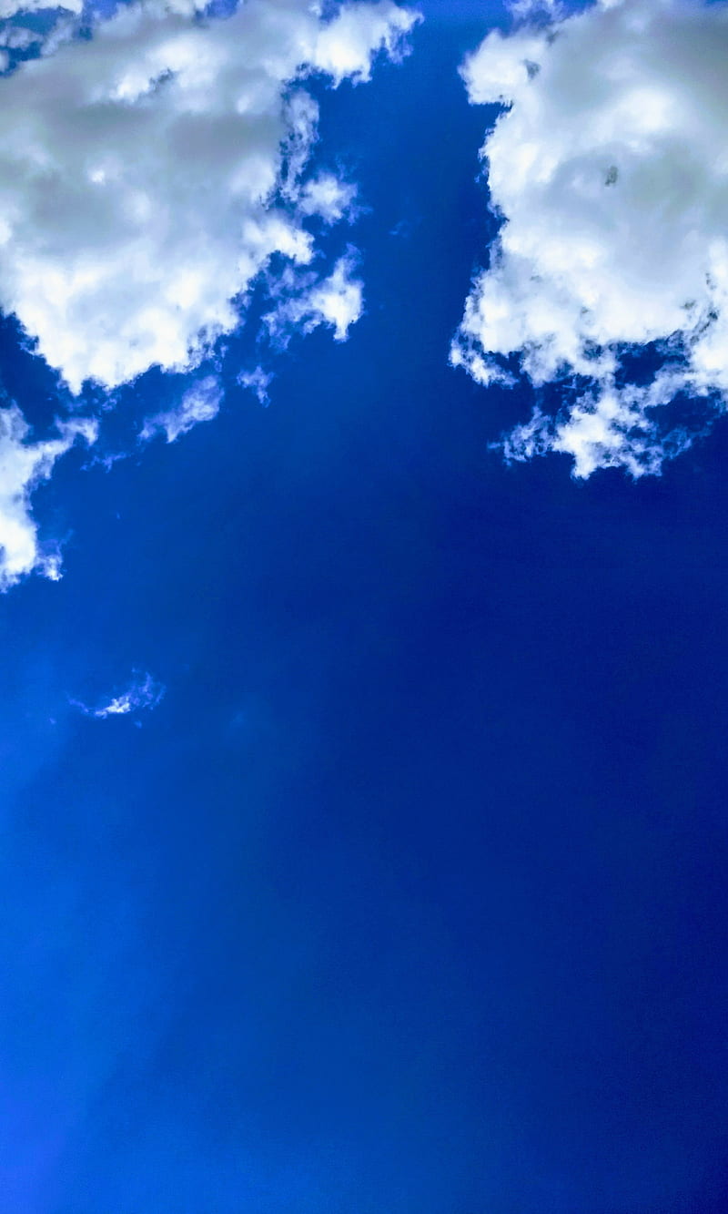 Clouds, blue, blue sky, day, goodmorning, sunlight, HD phone wallpaper