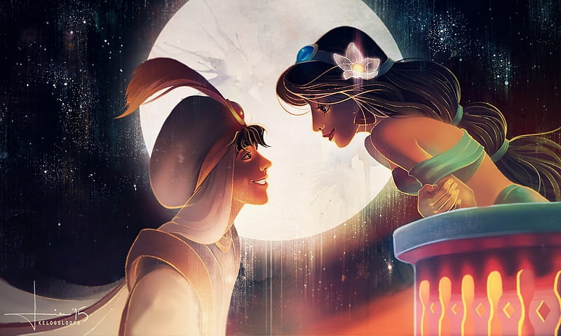 Jasmine Disney, Aladdin and Jasmine HD wallpaper