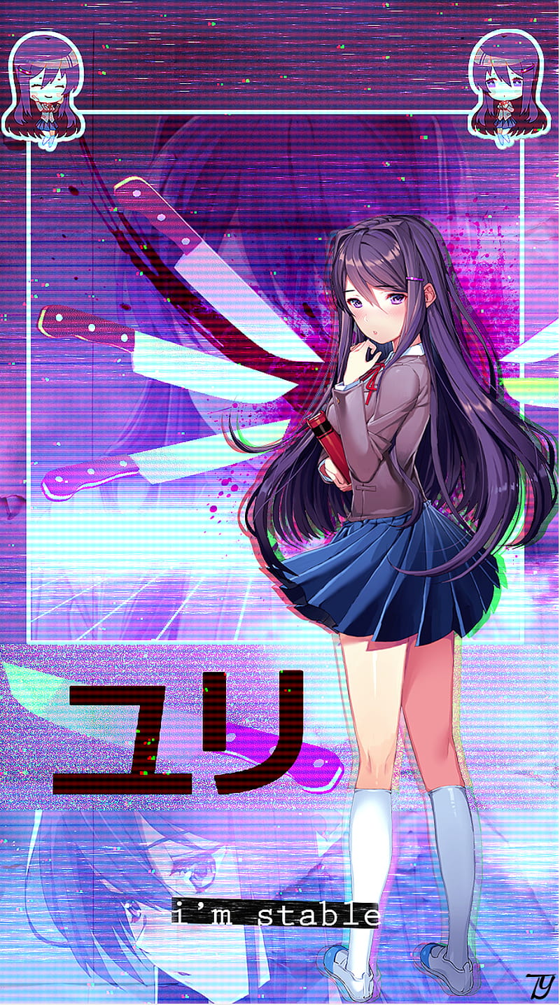 Yuri, ddlc, game, horror, spoopy, HD phone wallpaper | Peakpx