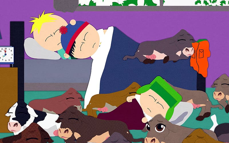 South Park, Bed, Sleeping, Tv Show, Stan Marsh, Kyle Broflovski, Butters Stotch, HD wallpaper