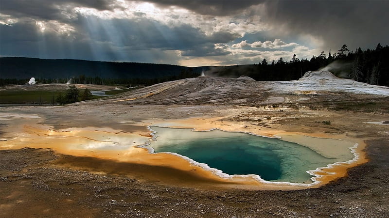 Yellowstone Caldera, National Parks, Yellowstone, Hot Springs, Nature, HD wallpaper
