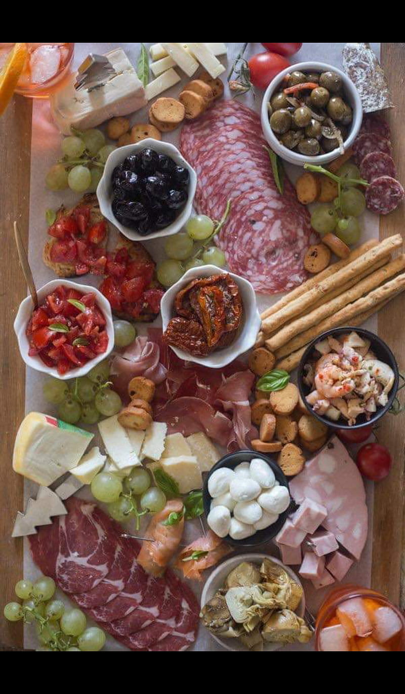 Italian , anti pasto, cheese, cold cuts, food, italy, salami, HD phone wallpaper