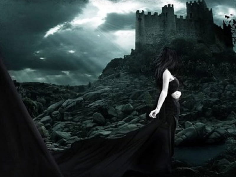 Gothic Girl, Girl, Style, Gothic, dark, HD wallpaper