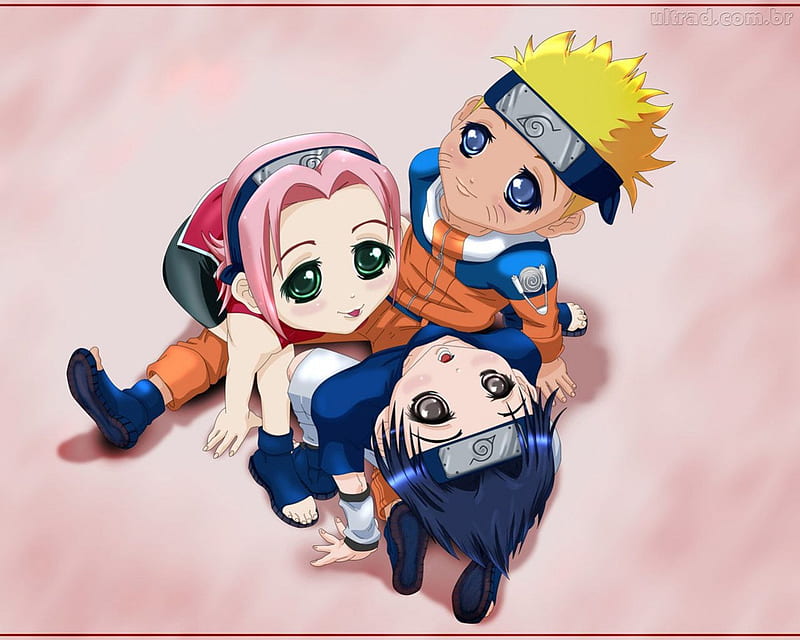 naruto sasuke and sakura as kids