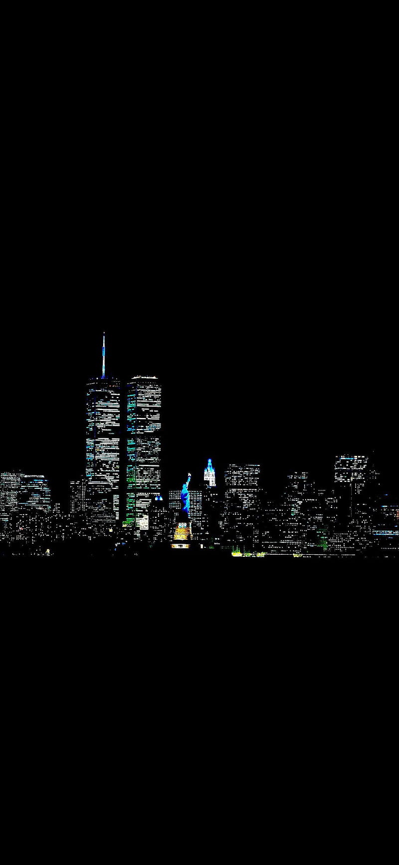 dark, night, vertical, New York City, USA, portrait display, HD phone wallpaper
