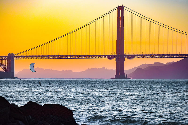 Golden Gate Bridge Dusk Time , golden-gate-bridge, bridge, san-francisco, world, graphy, HD wallpaper