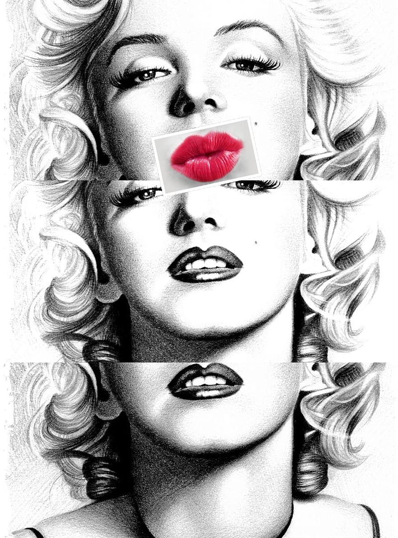 Kiss kiss, bonito, famous, lips, marilyn, monroe, red, HD phone wallpaper |  Peakpx