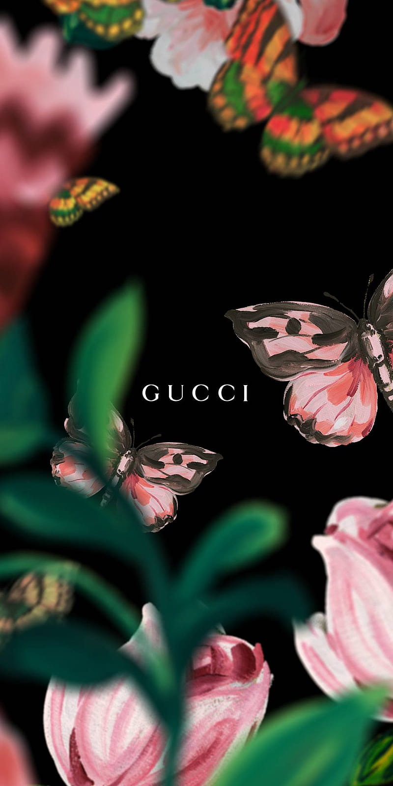 Gucci fye, flowers, brand, HD phone wallpaper