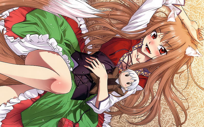 Spice and Wolf, horo, lawrence kraft, wolf girl, holo, wolf, HD wallpaper