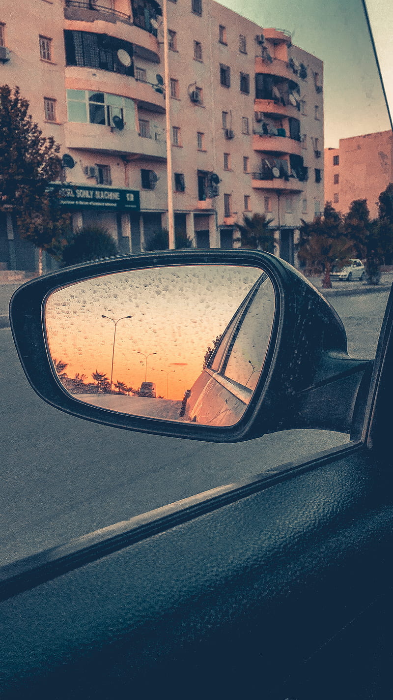 Vice City Mood, car, gta, mirror, road, sky, sunset, travel, trip, vice city, HD phone wallpaper