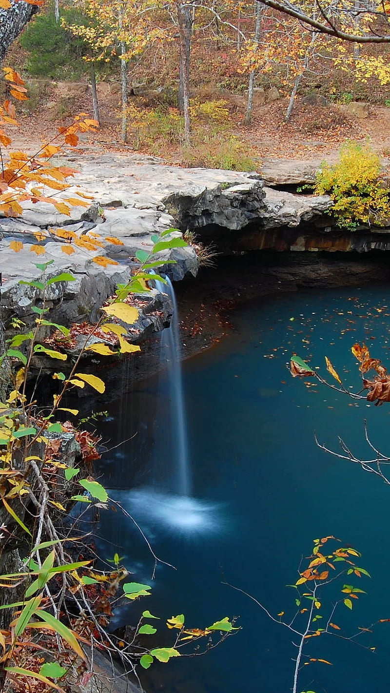 Water fall landscape, autumn, trees, HD phone wallpaper | Peakpx