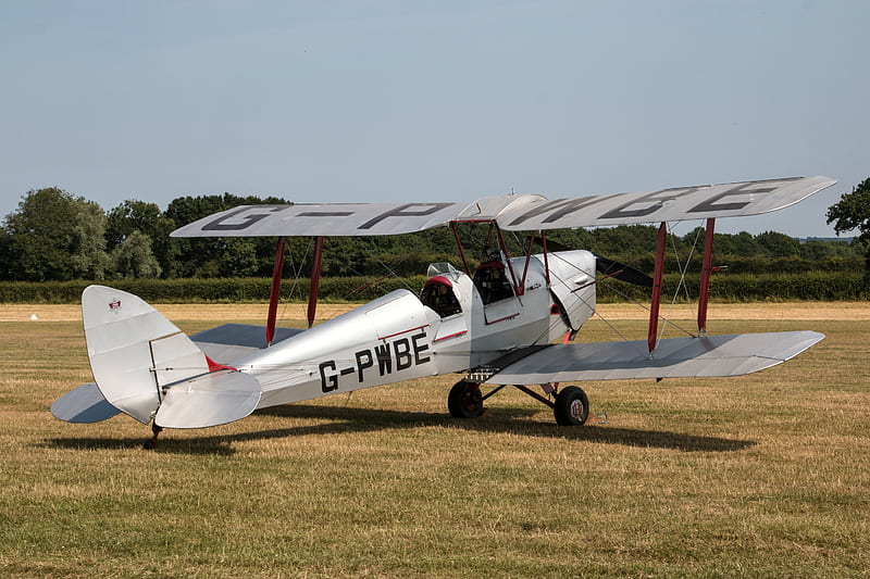 de Havilland DH82 Tiger Moth Biplane, de havilland, aircraft, tiger moth, biplane, HD wallpaper