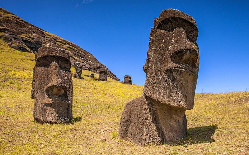 Rapa Nui Stones, Easter Island, Chile, Easter Island, Rapa Nui, Architecture, Statues, HD wallpaper