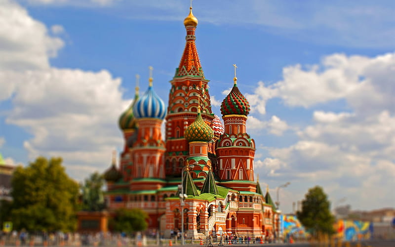 Saint Basil's Cathedral, Saint Basil, Russia, Red Square, Russian, church, Cathedral, HD wallpaper