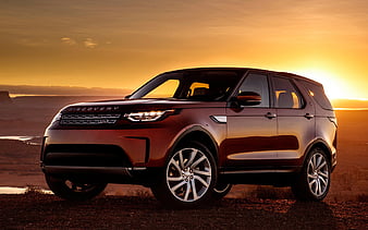 Land Rover Discovery, 2017, SUV, new Discovery, red Discovery, Land Rover, HD wallpaper