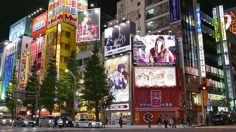 Akihabara District, Tokyo, Japan, Asia. View Of The Japanese City With Modern Buildings, Neon Lights, Signs, Billboards, Advertising. Famous Tourist Spot, Asian Travel Attraction, Shops, Stores Stock Video Footage 00:14 SBV 305127668 Storyblocks, HD wallpaper