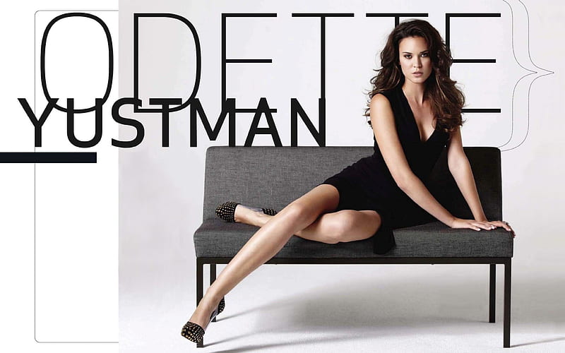 Odette Yustman, yustman, brunette, black dress, odette annable, odette, HD wallpaper