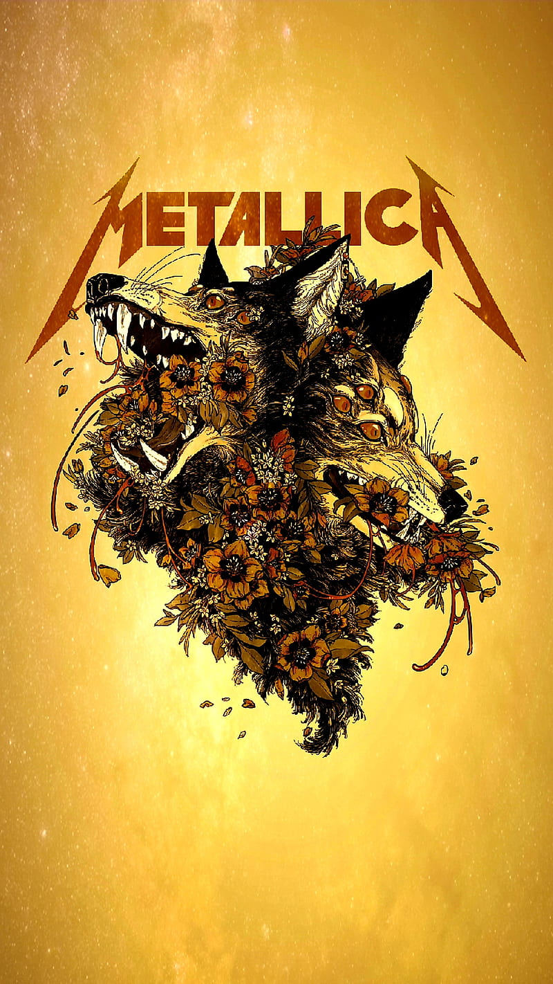 Metallica, heavy metal, logo, thrash metal, wolves, HD phone wallpaper