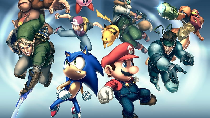 Mario, Link, Video Game, Sonic The Hedgehog, Nintendo, Samus Aran, Donkey Kong, Super Smash Bros Brawl, Super Smash Bros, HD wallpaper