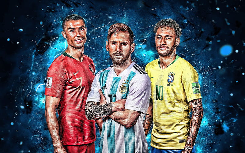 Soccer , Cristiano Ronaldo, Lionel Messi, Neymar. Lionel messi, Cristiano ronaldo lionel messi, Cristiano ronaldo, Messi Smile, HD wallpaper