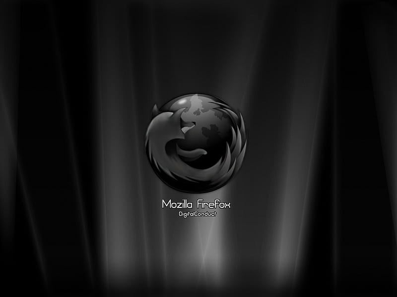 mozilla firefox logo black
