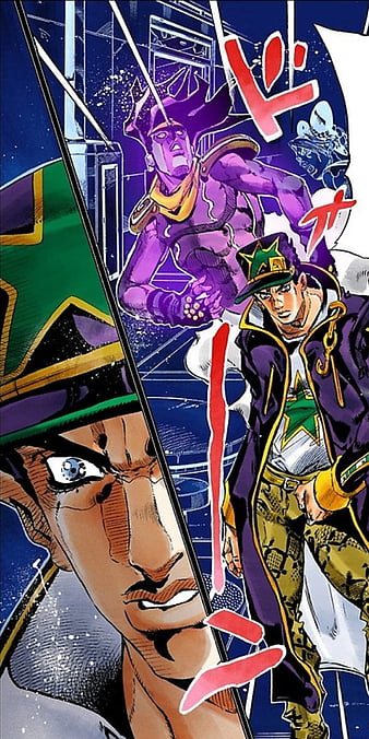 Jotaro part 5, anime, jojo, part 5, vaperwave, HD phone wallpaper