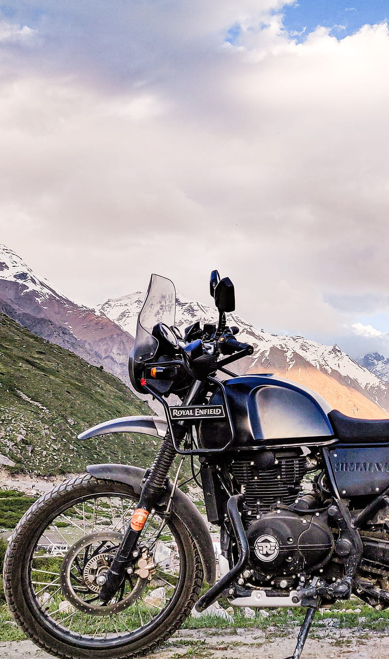 Himalayan Bike, himachal pradesh, mountains, royal enfield, spiti valley, HD phone wallpaper
