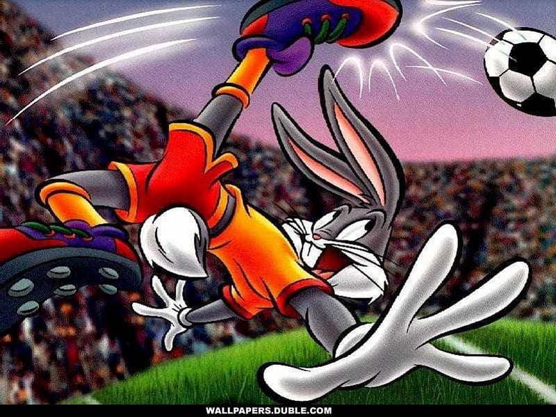Bugs Bunny Football, rabbit, bugs bunny, looney tunes, football, cartoon, animacion, HD wallpaper