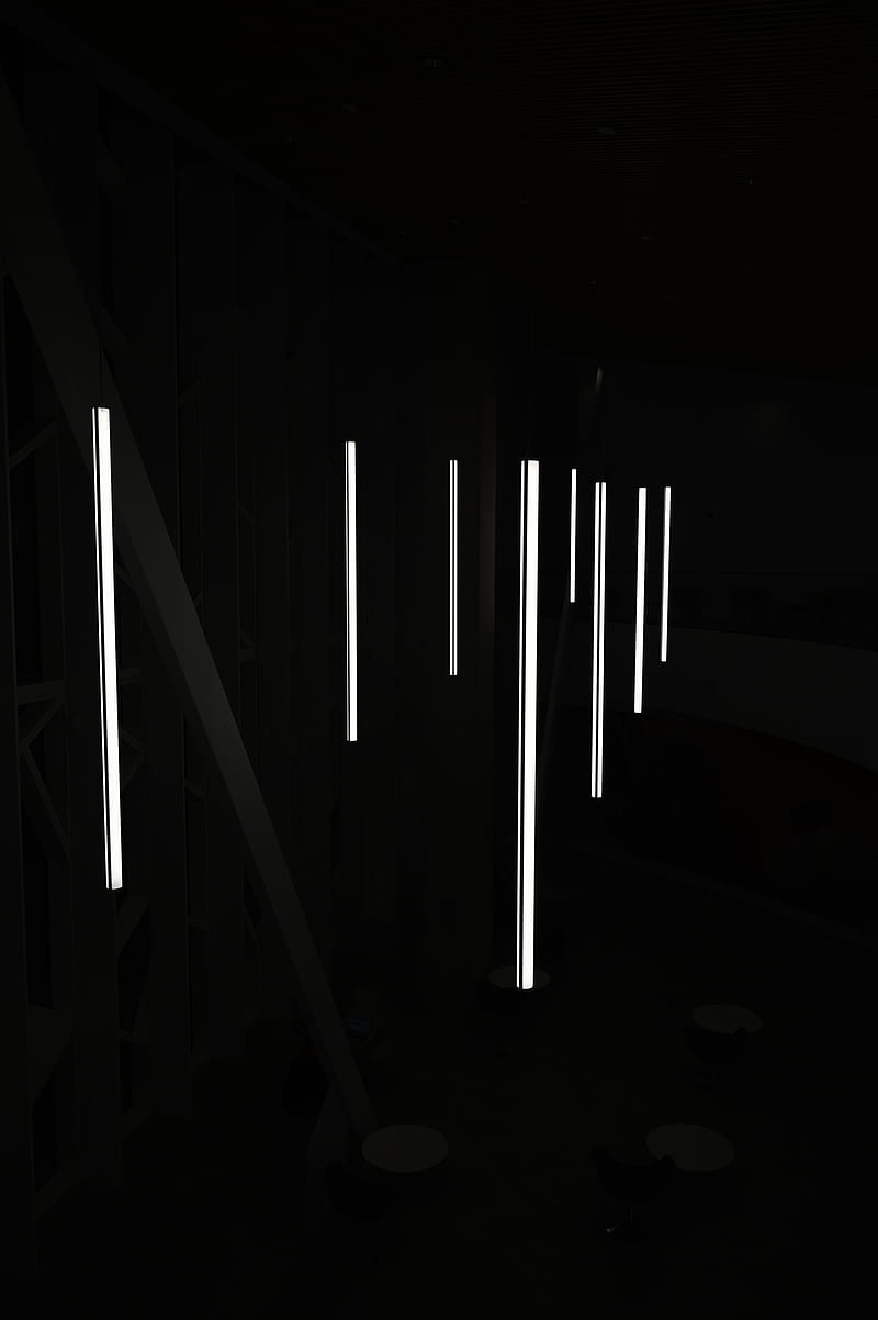 lamps, glow, darkness, black, HD phone wallpaper