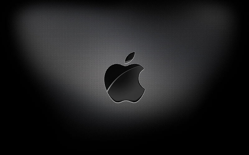 Apple, metal, logo, silver, icon, HD wallpaper