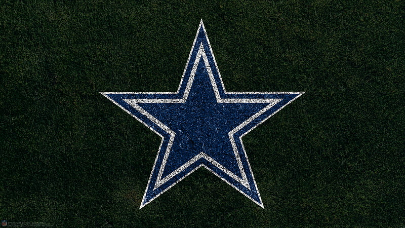 Dallas Cowboys Logo Paint On Green Grass Field Sports, HD wallpaper