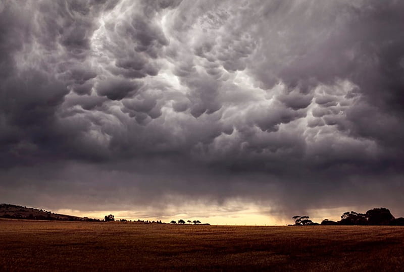 Storm Clouds in Australia, Landscape, Storm Clouds, Australia, Rural, HD wallpaper