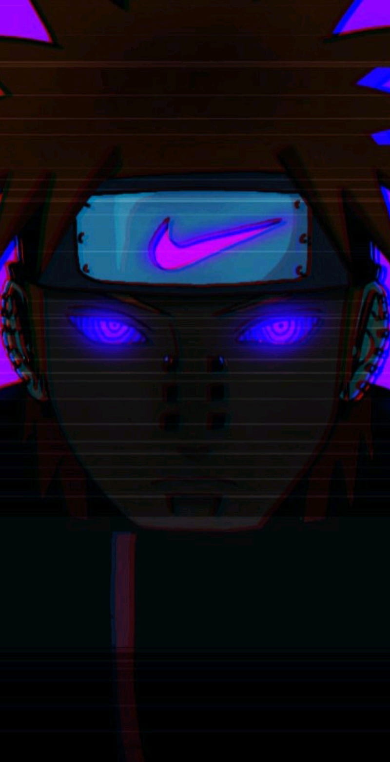 Pain Eyes Glow Neon Nike Rinnegan Violet Hd Phone Wallpaper Peakpx