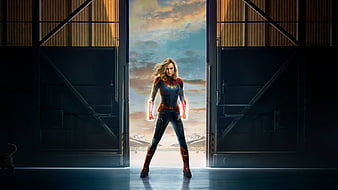 Captain Marvel Movie 2019 Offical Poster, captain-marvel, 2019-movies, movies, poster,, brie-larson, HD wallpaper