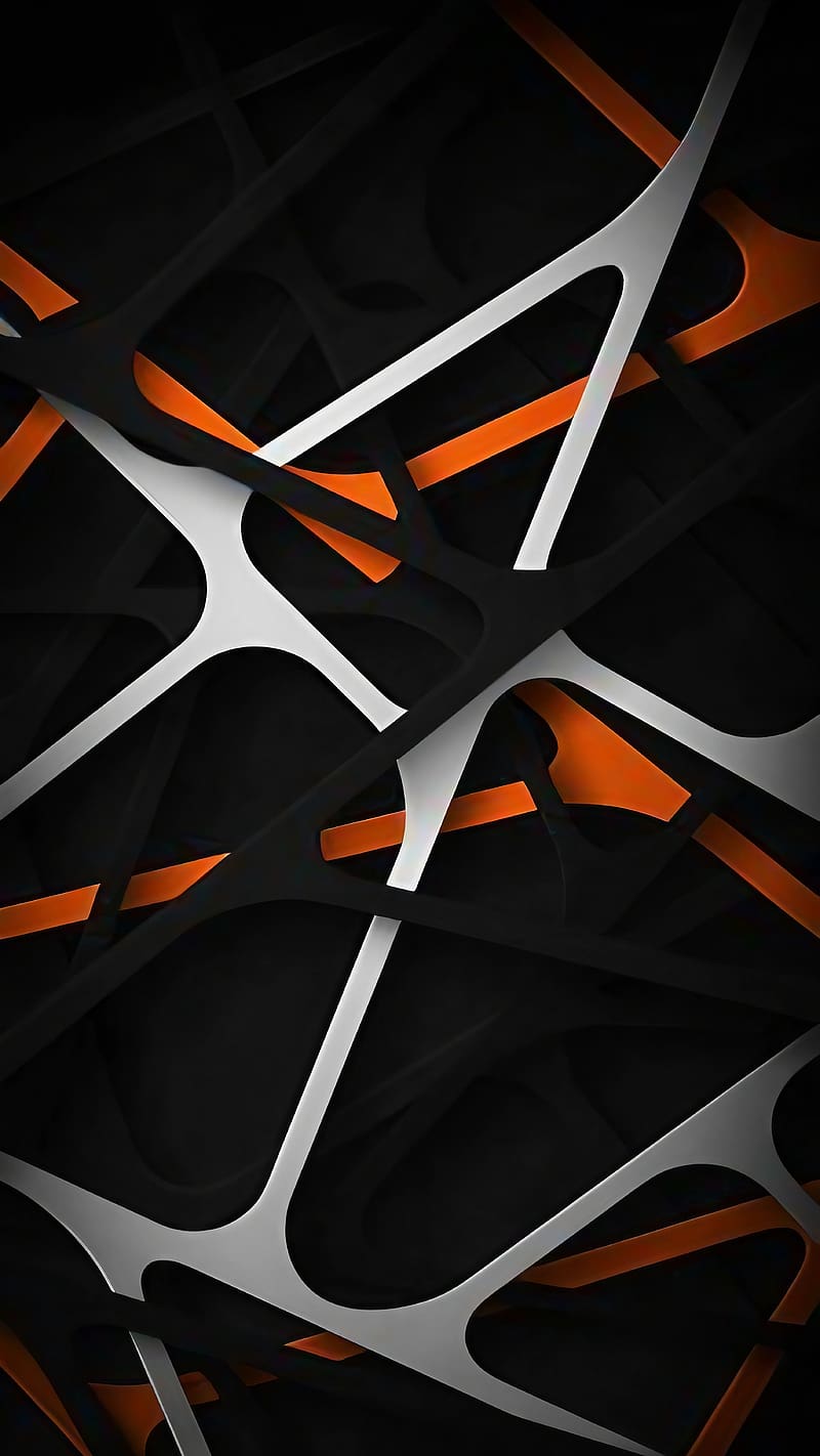 Trending Mobile, Orange And Black, animation, HD phone wallpaper | Peakpx